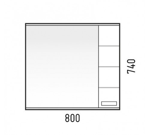Зеркало со шкафом Corozo Денвер 80 SD-00000532 Белое