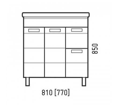 Тумба под раковину Corozo Денвер 80 Z2 SD-00000531 Белая