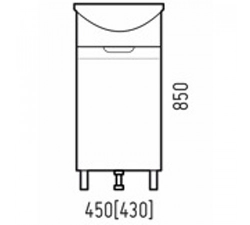 Тумба под раковину Corozo Лея 45 SD-00001490 Белая