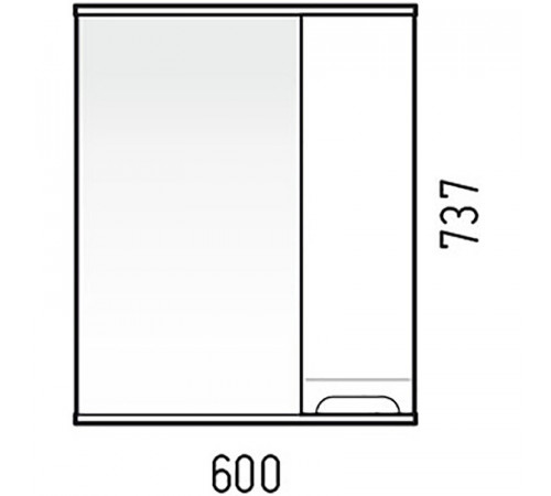 Зеркало со шкафом Corozo Лея 60 SD-00001488 Белое