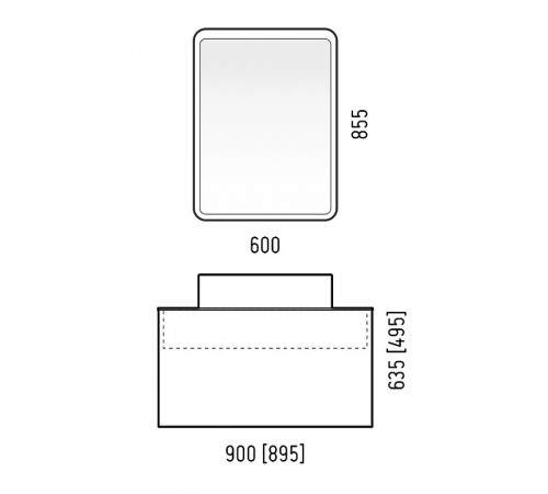 Зеркальный шкаф Corozo Рино 60 SD-00000964 с подсветкой Белый