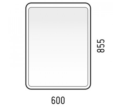 Зеркальный шкаф Corozo Рино 60 SD-00000964 с подсветкой Белый