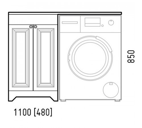 Тумба под раковину Corozo Леон 110 SD-00000890 Белая матовая