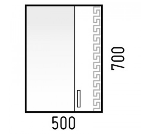 Зеркало со шкафом Corozo Олимп 50 SD-00000695 Белое