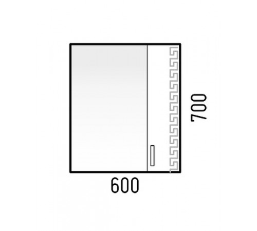 Зеркало со шкафом Corozo Олимп 60 SD-00000653 Белое