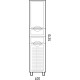 Шкаф пенал Corozo Монро 40 Z2 SD-00000714 Белый