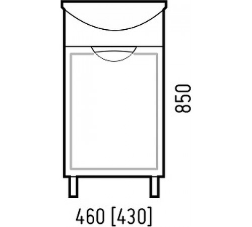 Тумба под раковину Corozo Монро 45 SD-00000784 Белая