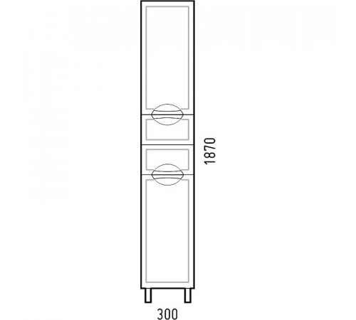 Шкаф пенал Corozo Монро 30 Z2 SD-00000712 Белый