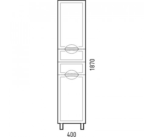 Шкаф пенал Corozo Монро 40 Z2 SD-00000690 Белый