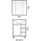 Зеркальный шкаф Corozo Монро 70 SD-00000678 Белый