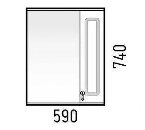 Зеркало со шкафом Corozo Элегия ретро 60 SD-00000006 Белое без подсветки