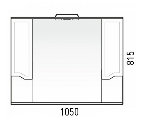 Зеркало со шкафом Corozo Мирра 105/С SD-00001545 с подсветкой Белое с механическим выключателем