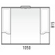 Зеркало со шкафом Corozo Мирра 105/С SD-00001545 с подсветкой Белое с механическим выключателем