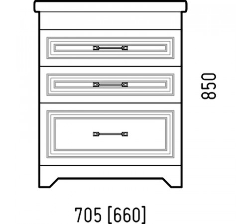 Тумба под раковину Corozo Каролина 70 Z3 SD-00000923 Белая