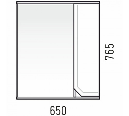 Зеркало со шкафом Corozo Сириус 65 SD-00001448 Белое