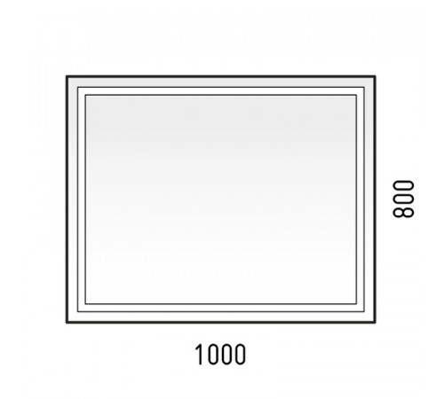 Зеркало Corozo Барго 100 SD-00001187 с подсветкой с сенсорным выключателем и часами