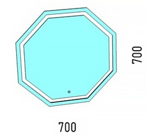 Зеркало Corozo Каре 70 SD-00000853 с подсветкой с сенсорным выключателем