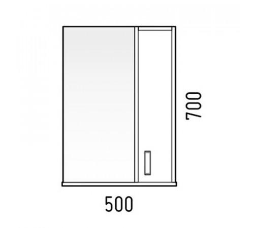 Зеркало со шкафом Corozo Колор 50 SD-00000709 Синее Белое