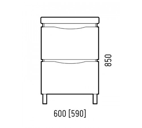 Тумба под раковину Corozo Бостон 60 SD-00000801 Белая Антик