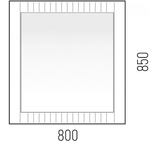 Зеркало Corozo Терра 80 SD-00001327 Графит матовый