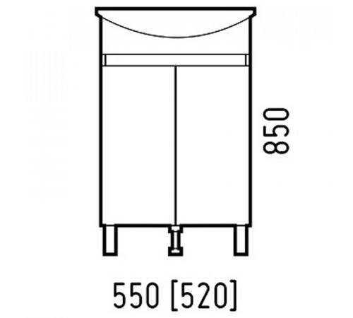 Тумба под раковину Corozo Джуно 55 SD-00001546 Белая