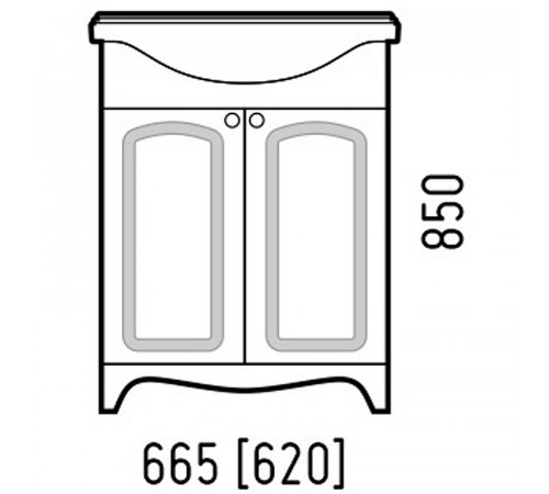 Тумба под раковину Corozo Шарлотт 65 SD-00000681 Белая
