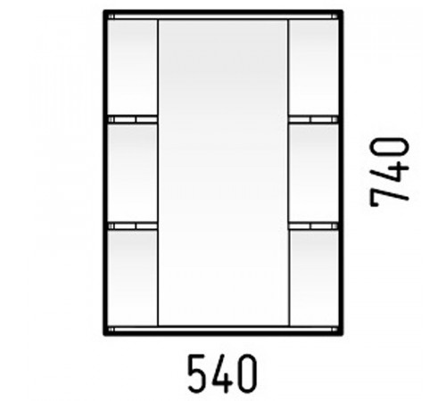 Зеркало Corozo Орион 55-2 SD-00001547 Белое