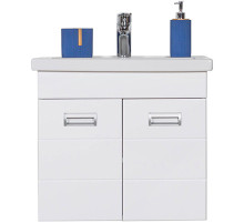 Тумба с раковиной Orange Таис 60 TP2-TUW+RA подвесная Белый глянец