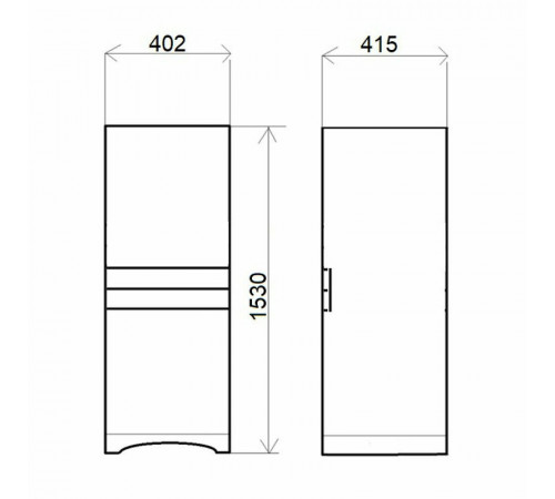 Шкаф пенал Orange Classic 40 R F7-40PE2 Тик