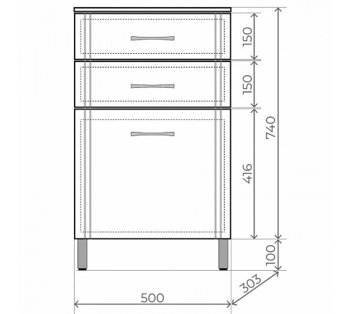 Комод Style Line Эко Стандарт ТН 50 ЛС-00002330 Белый глянцевый