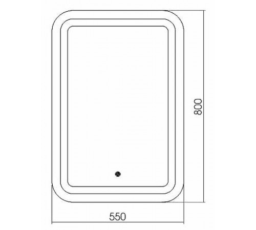 Зеркало Creto Malibu 55 7-550800M с подсветкой с сенсорным выключателем