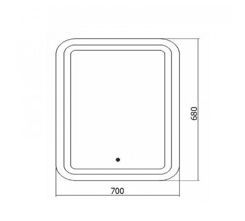 Зеркало Creto Malibu 70 7-700680M с подсветкой с сенсорным выключателем