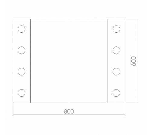 Зеркало Creto Arte 80 22-800600A с подсветкой с механическим выключателем