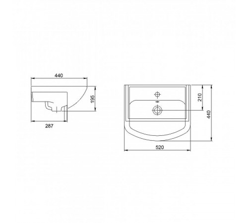 Комплект мебели для ванной Grossman Eco Line 50 105205 Белый