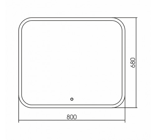 Зеркало Grossman Comfort 80 680680 с подсветкой с сенсорным выключателем