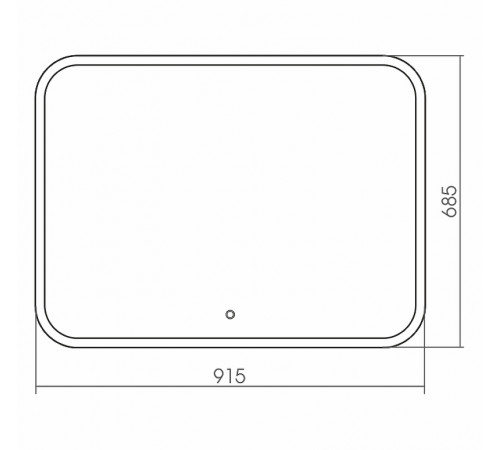 Зеркало Grossman Comfort 90 690680 с подсветкой с сенсорным выключателем