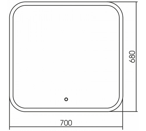 Зеркало Grossman Comfort 70 670680 с подсветкой с сенсорным выключателем