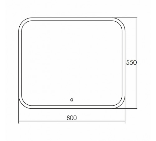Зеркало Grossman Comfort 80 380550 с подсветкой с сенсорным выключателем