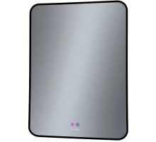 Зеркало Grossman Elegans-норма Black 60 1760802 с подсветкой Черное с сенсорным выключателем и подогревом