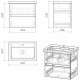 Тумба под раковину Grossman Юнит 60 206017 подвесная Кадена лайт
