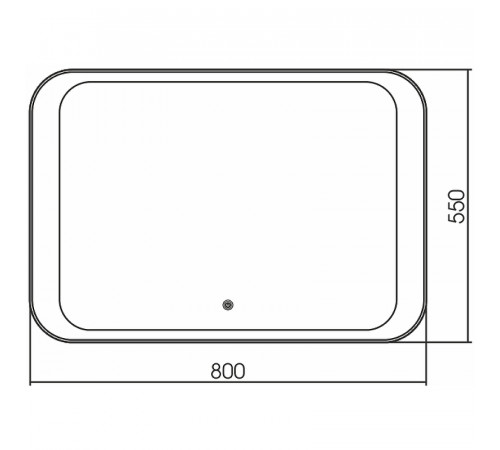 Зеркало Grossman Modern 80 280550 с подсветкой с сенсорным выключателем