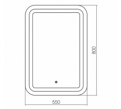 Зеркало Grossman Elegans 55 555800 с подсветкой с сенсорным выключателем