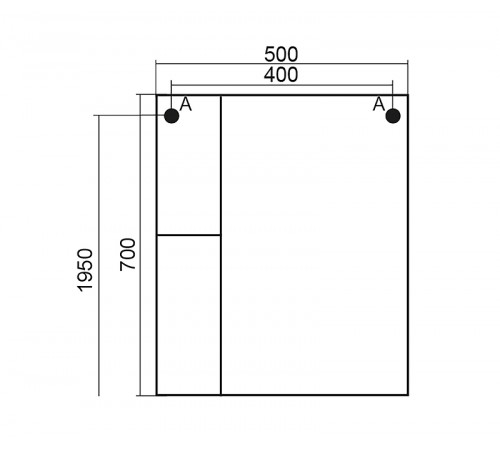 Зеркальный шкаф Mixline Стандарт 50 R 525514 Белый