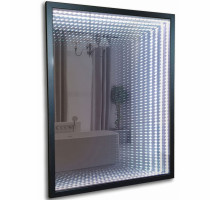 Зеркало Mixline Премьер Серенити 60 539795 с подсветкой Черное с сенсорным выключателем