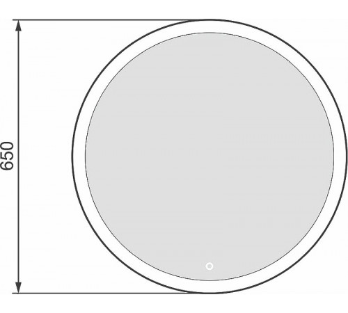 Зеркало Jorno Shine 65 Shi.02.65/W с подсветкой с сенсорным выключателем