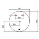 Зеркало Jorno Solo 77 Solo.02.77/W/RL с подсветкой с сенсорным выключателем и часами