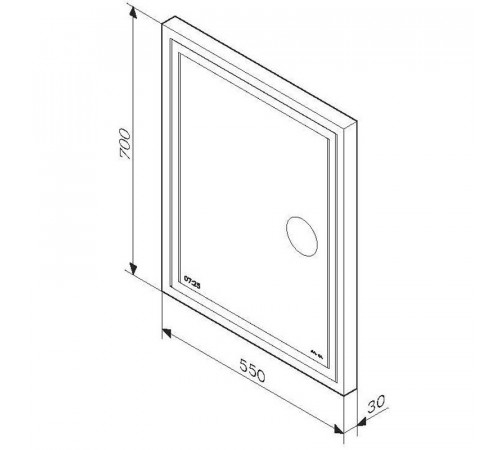 Зеркало AM.PM Gem 55 M91AMOX0553WG с подсветкой с механическим выключателем