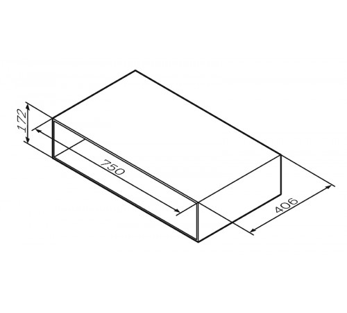 Полка AM.PM Gem 75 M90OHX0750NF Орех