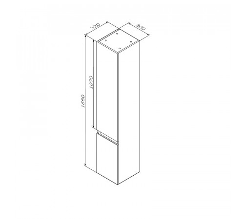 Шкаф пенал AM.PM X-Joy 30 M85ACHR0306BM подвесной Черный матовый