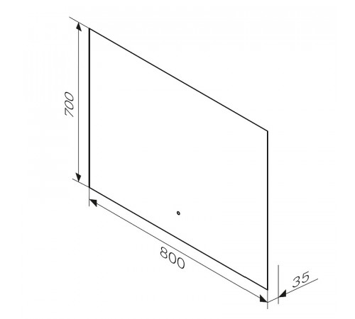 Зеркало AM.PM X-Joy 80 M85MOX10801S с подсветкой с ИК-сенсорным выключателем